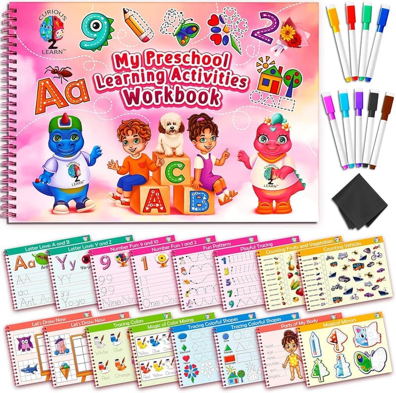 Preschool Handwriting Tracing Workbook for Ages 3-5
