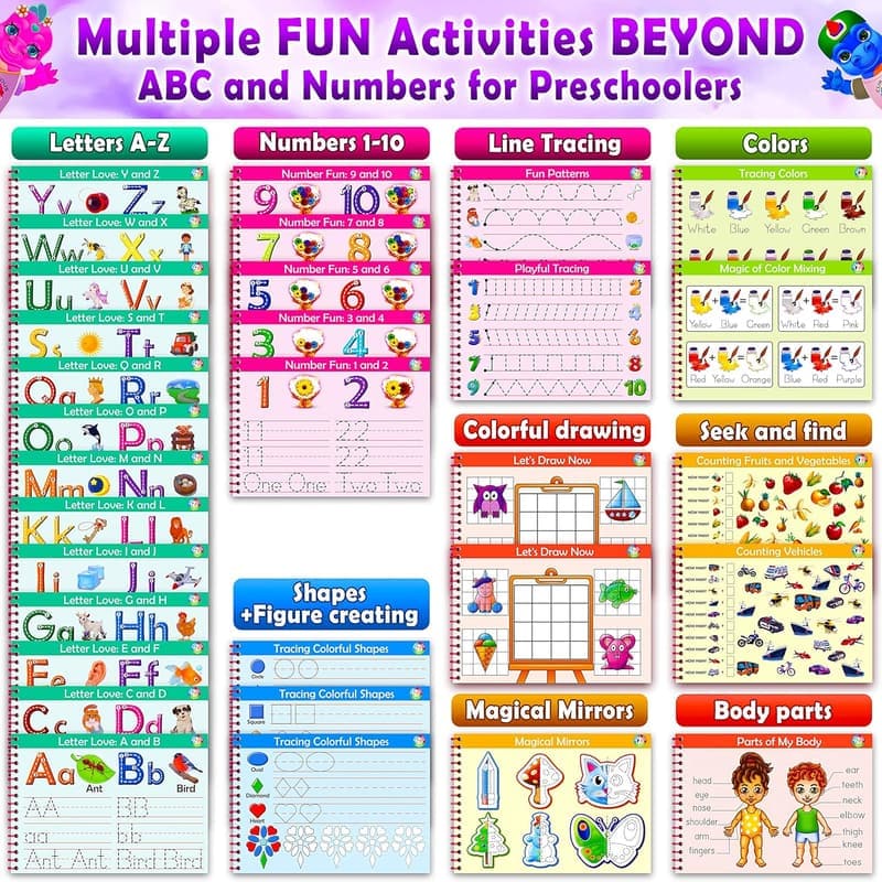 Preschool Handwriting Tracing Workbook for Ages 3-5