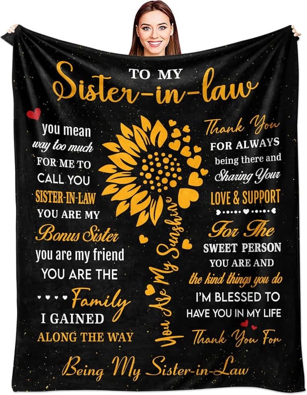 Mother’s Day Throw Blanket Gift for Future Sister-in-Law