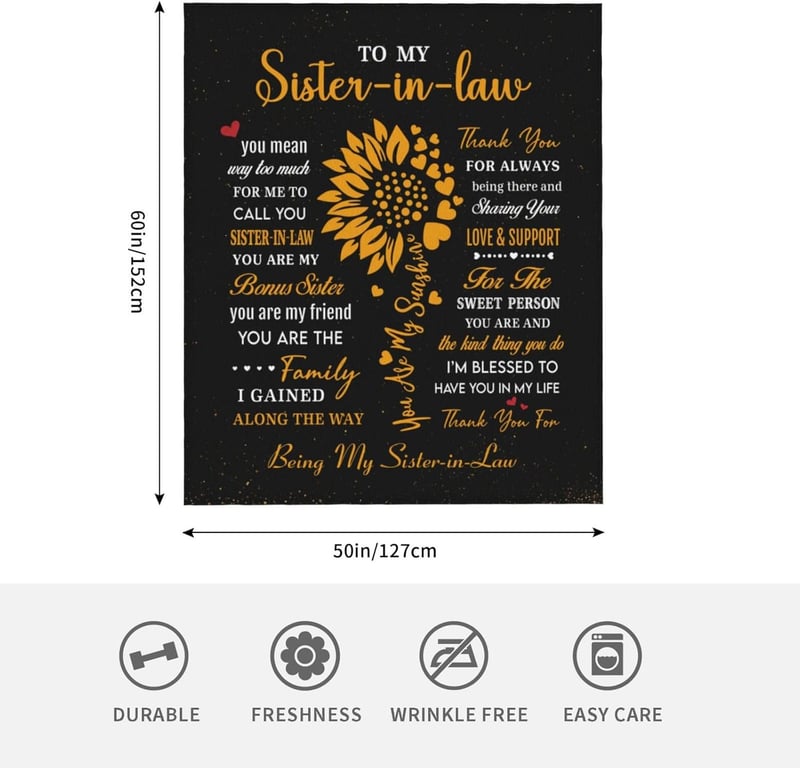 Mother’s Day Throw Blanket Gift for Future Sister-in-Law