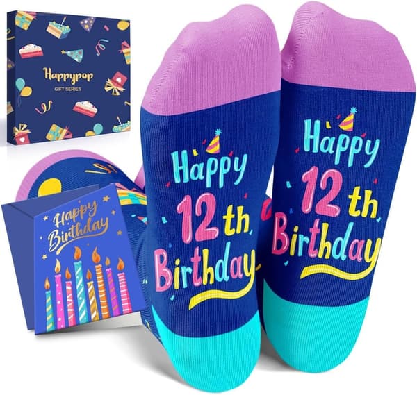 Kids' Birthday Gift Socks with Greeting Card - Ages 3-12