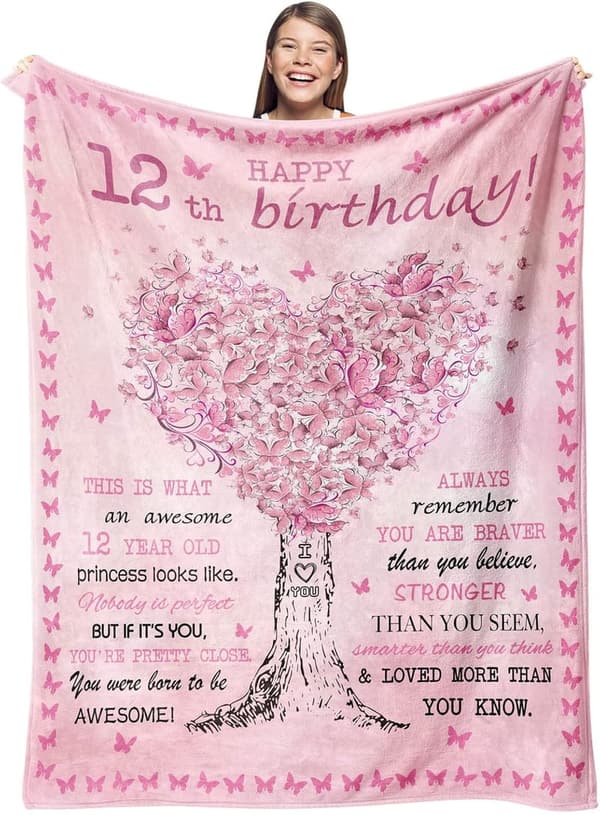 12th Birthday Throw Blanket - 50