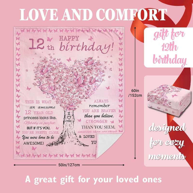 12th Birthday Throw Blanket - 50