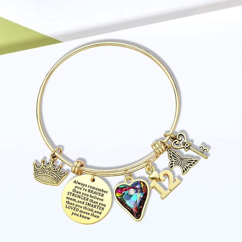 Gold-Plated Healing Crystal Bracelet for Birthday Gifts