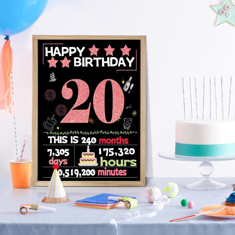 20th Birthday Card for Her with Envelope