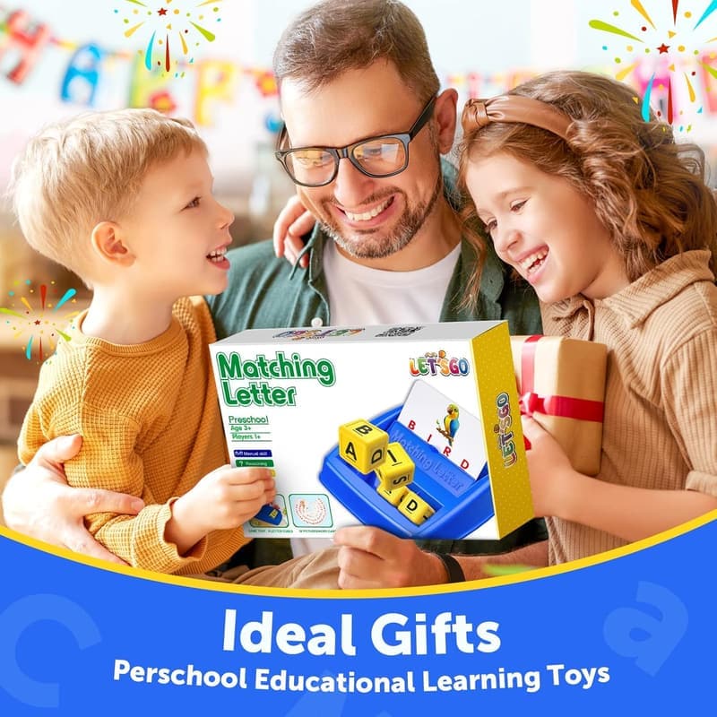 Educational Matching Letter Game for Kids Ages 3-8