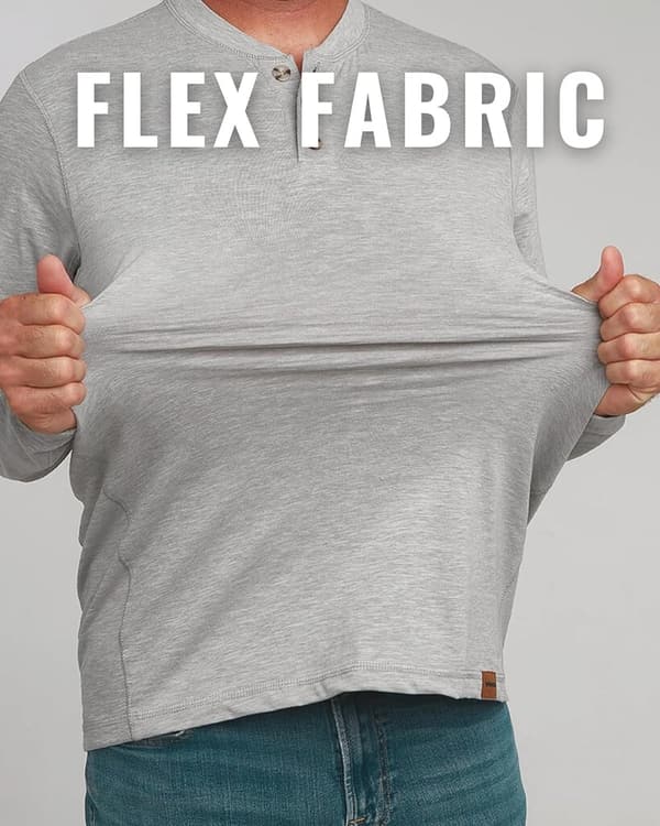 Men's Long Sleeve Flex Henley Shirt