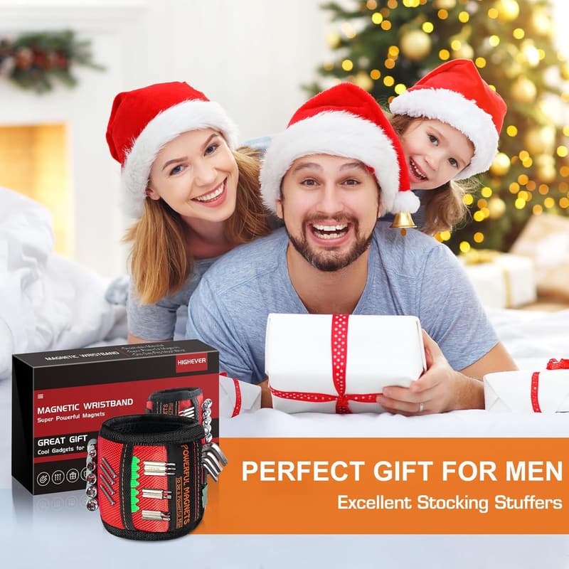 Christmas Magnetic Wristband Gift Set for Men and Women