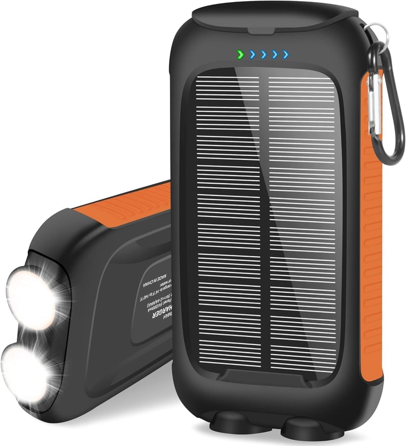 2024 Upgrade Waterproof 38,800mAh Solar Power Bank for Camping