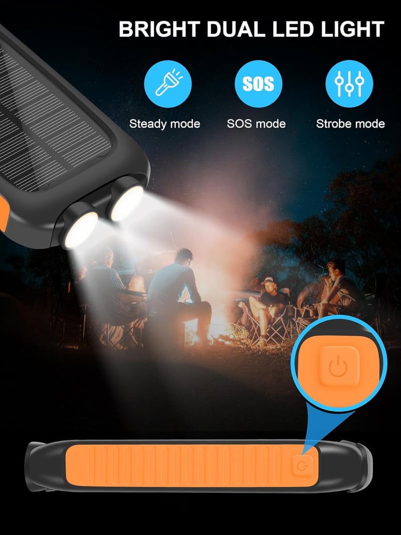 2024 Upgrade Waterproof 38,800mAh Solar Power Bank for Camping