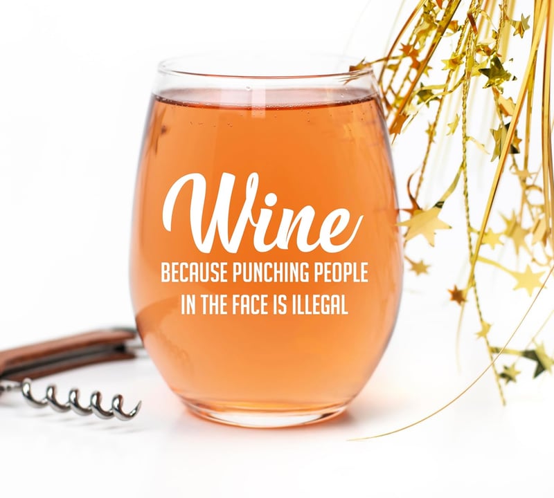 Funny 15oz Wine Glass - Unique Gift for Birthdays