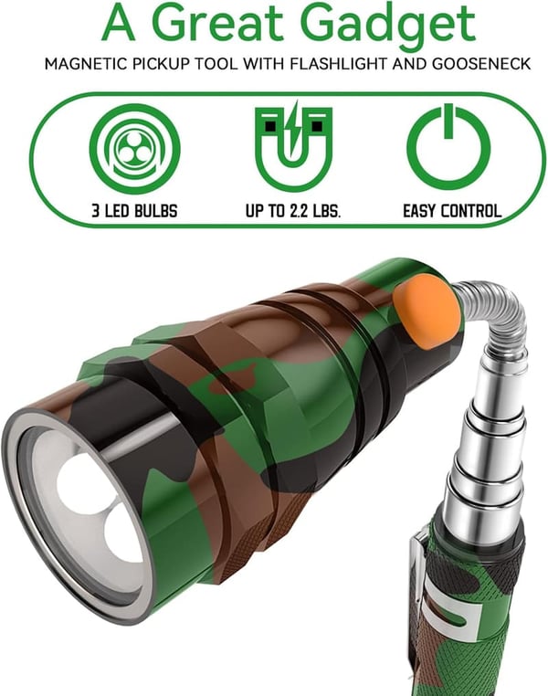 Telescoping LED Magnetic Pickup Tool - Perfect Father's Day Gift
