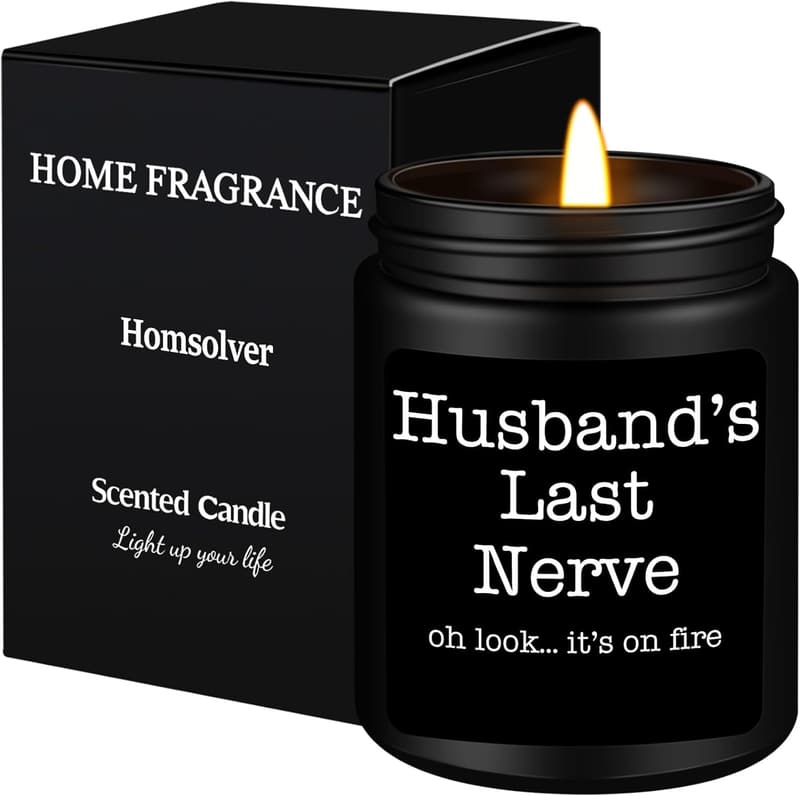 Husband's Last Nerve Sandalwood Candle - Unique Birthday Gift