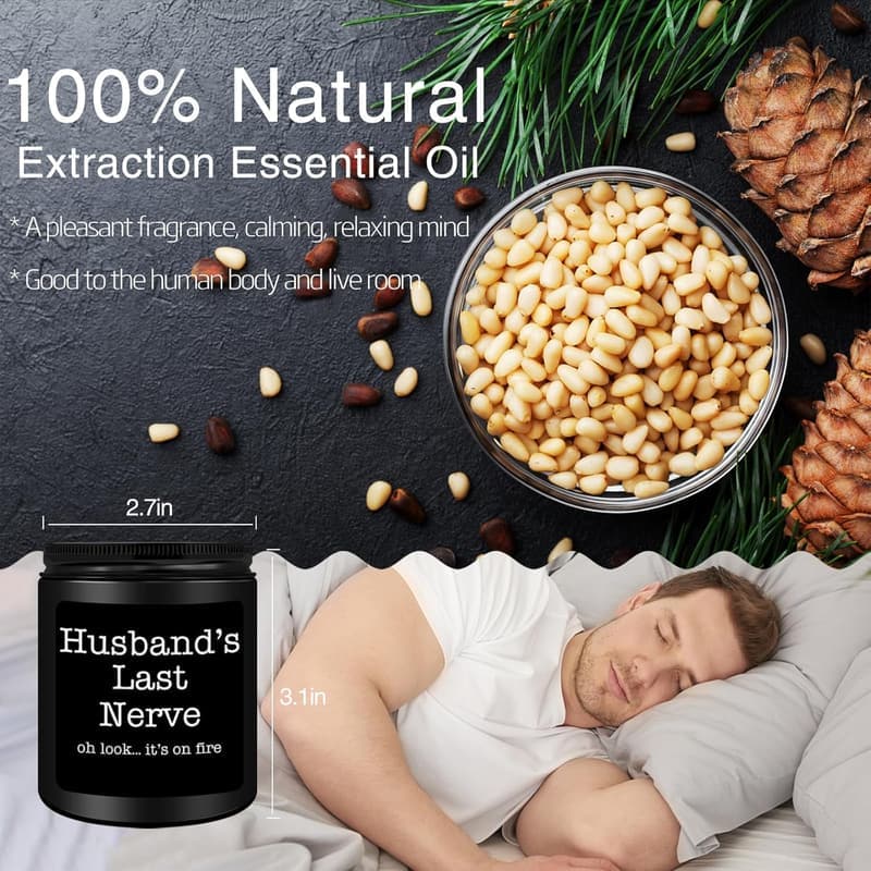 Husband's Last Nerve Sandalwood Candle - Unique Birthday Gift