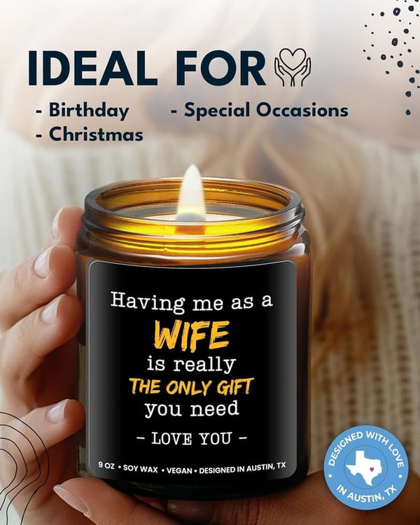 Husband Candle - Funny Birthday Gift from Wife
