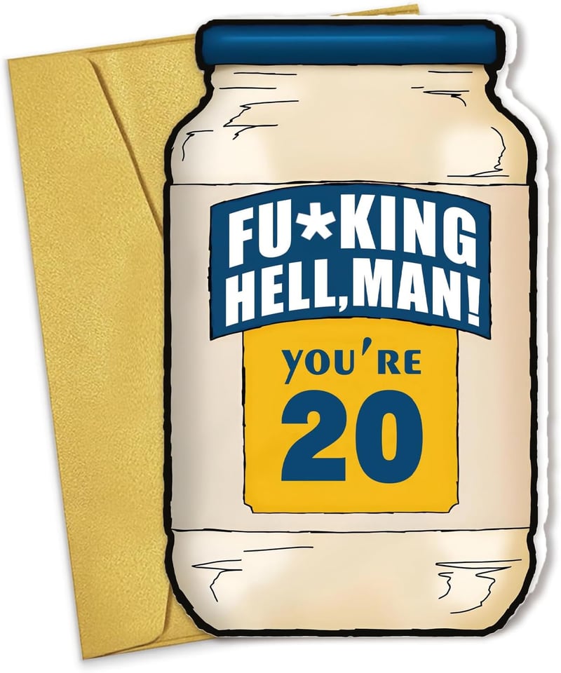 20th Birthday Card for Him or Her - Fun Gift Idea