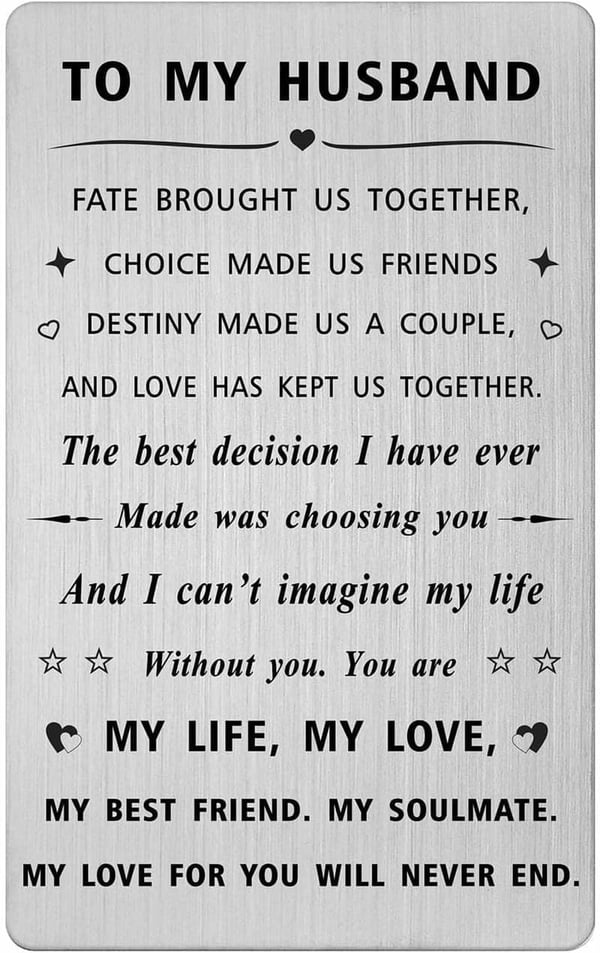 Personalized Birthday Card for Husband - Love from Wife