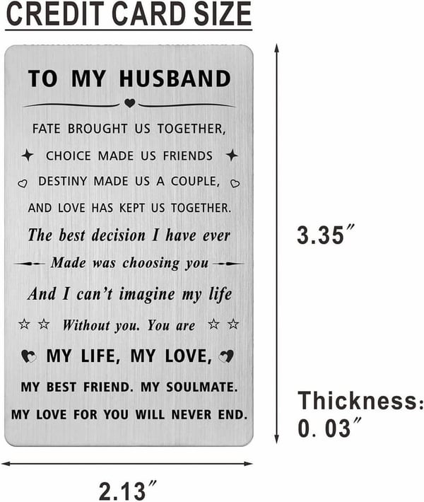 Personalized Birthday Card for Husband - Love from Wife