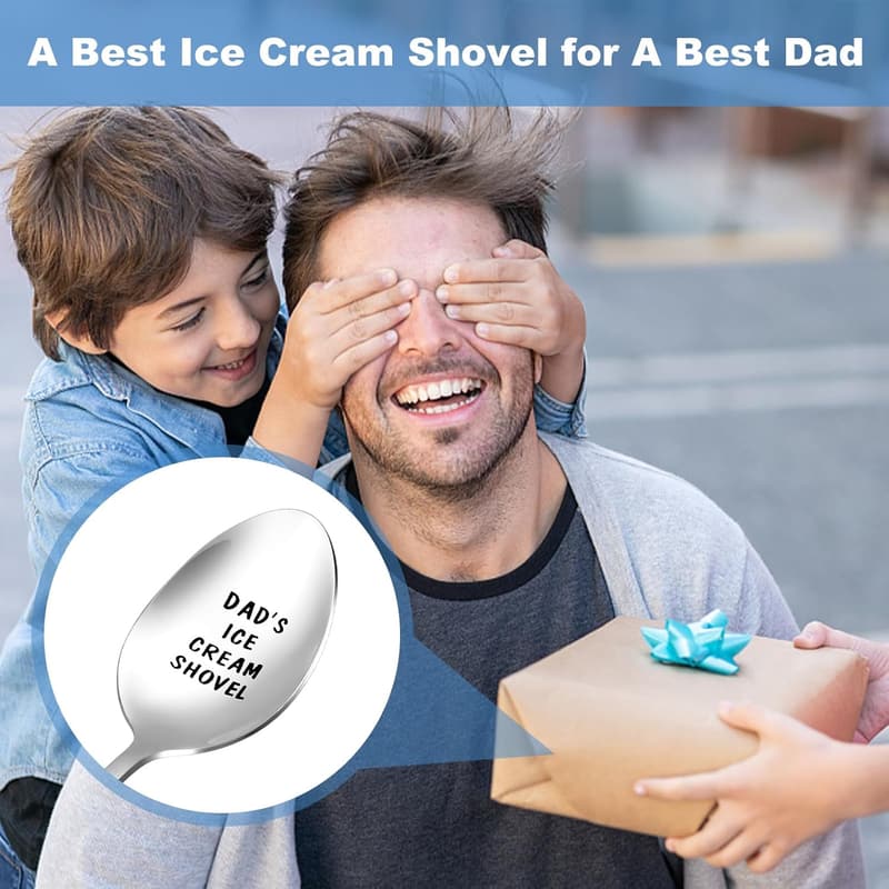 Dad's Ice Cream Shovel Spoon – Engraved Funny Gift for Dads