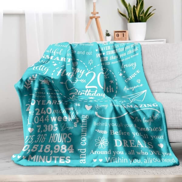 20th Birthday Blanket Gift for Women - 50
