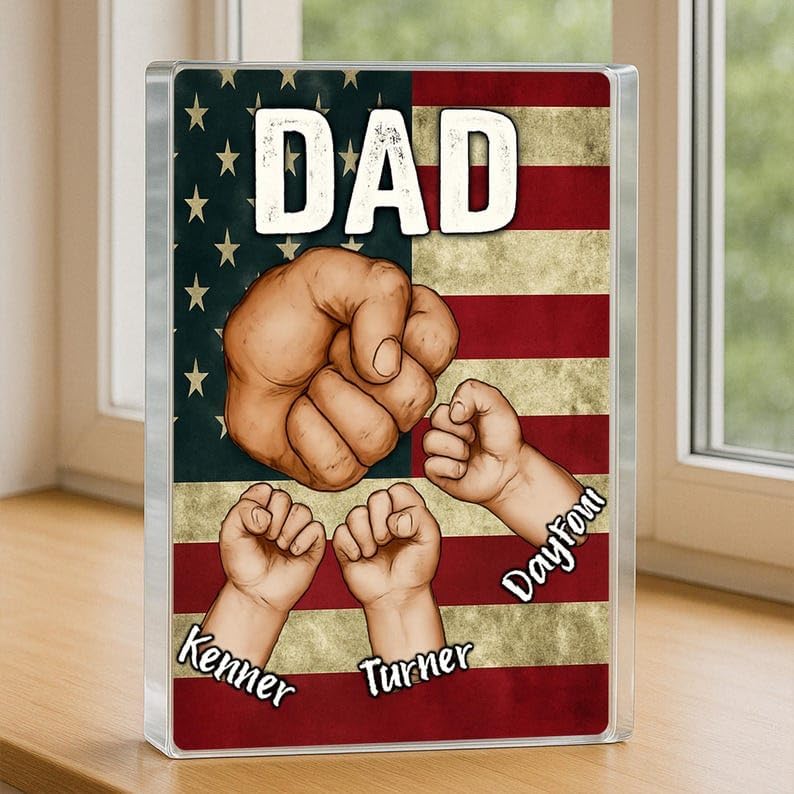 Personalized Acrylic Block Plaque for Father's Day Gift