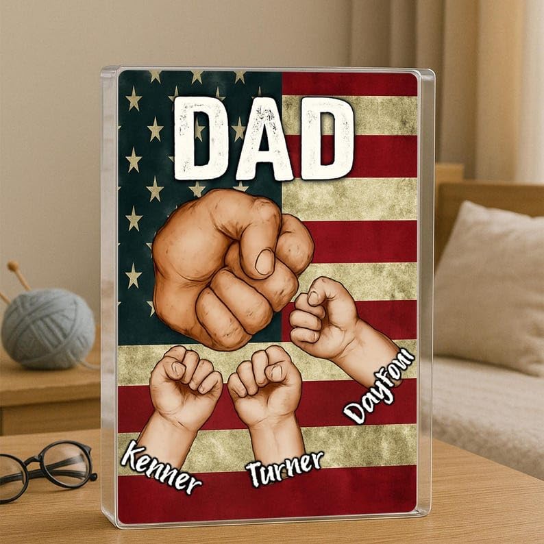Personalized Acrylic Block Plaque for Father's Day Gift