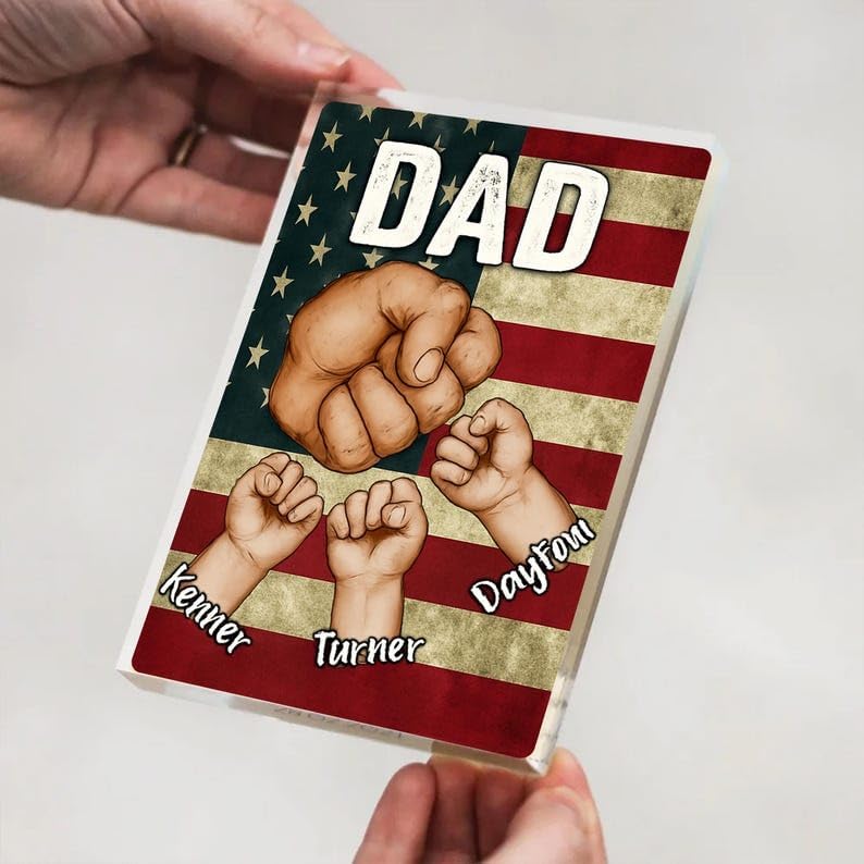 Personalized Acrylic Block Plaque for Father's Day Gift