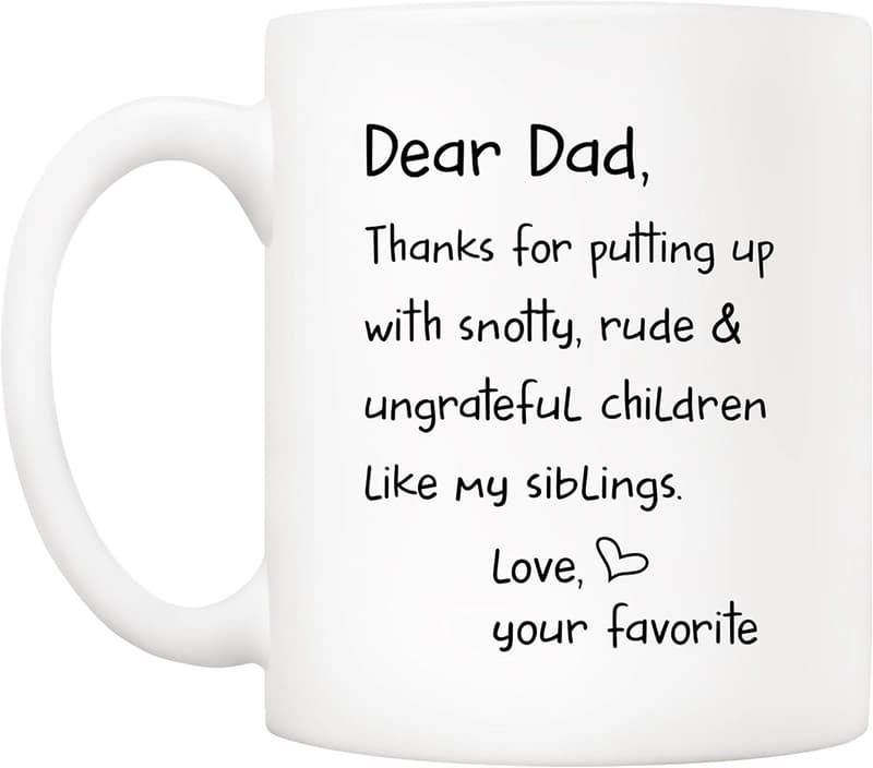 Father's Day Gift Mug for Dad - Funny Coffee Cup, 11 オズ