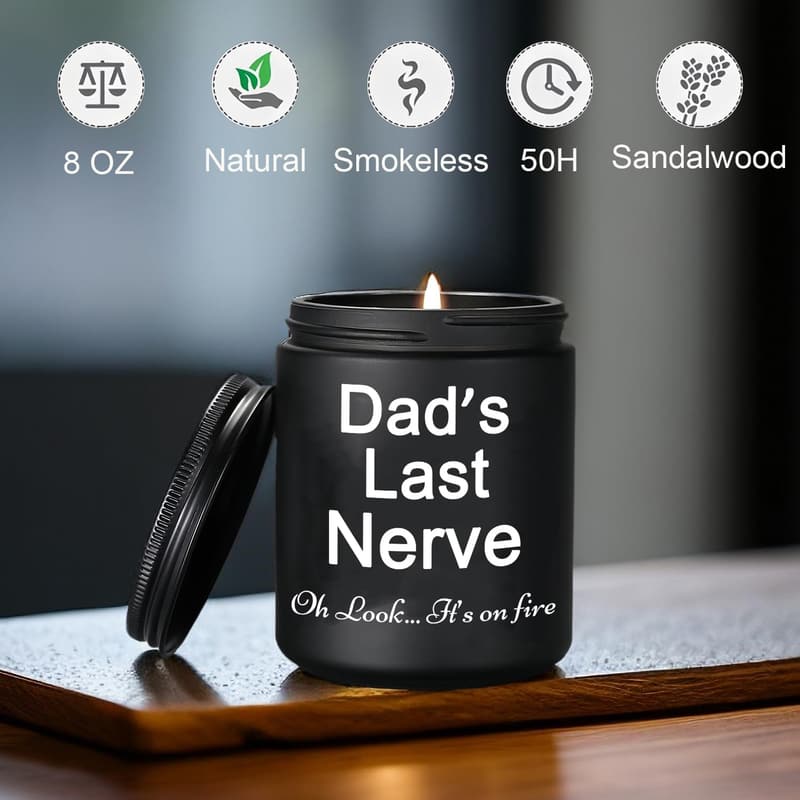Father's Day Scented Sandalwood Soy Candle for Dad