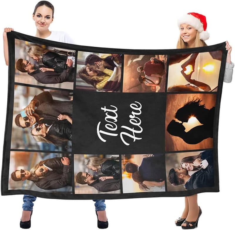 Personalized Photo Blanket for Couples and Family