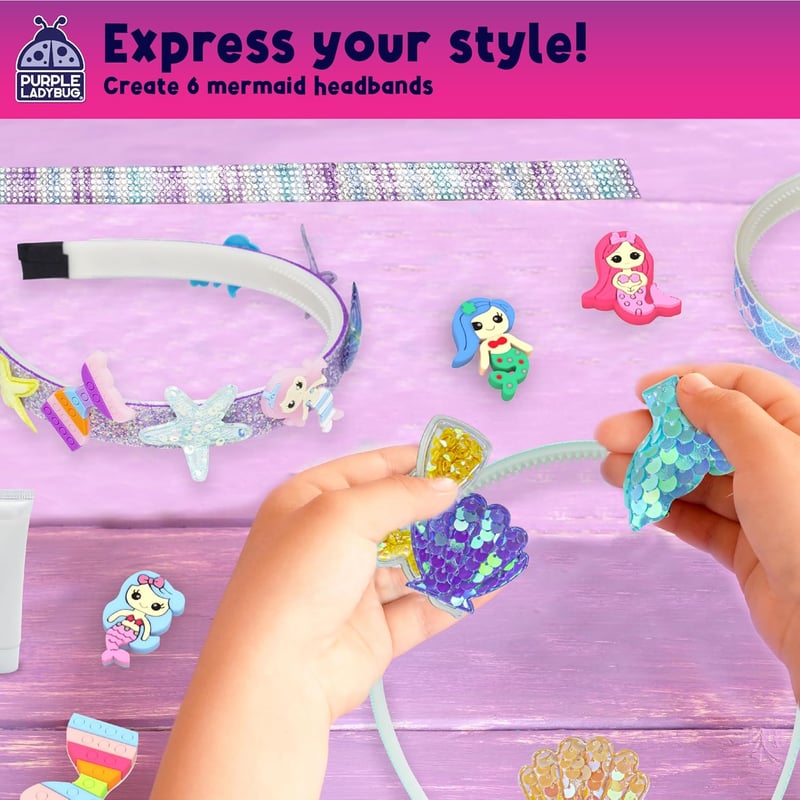 Mermaid Headband Kit for Girls - DIY Summer Party Craft