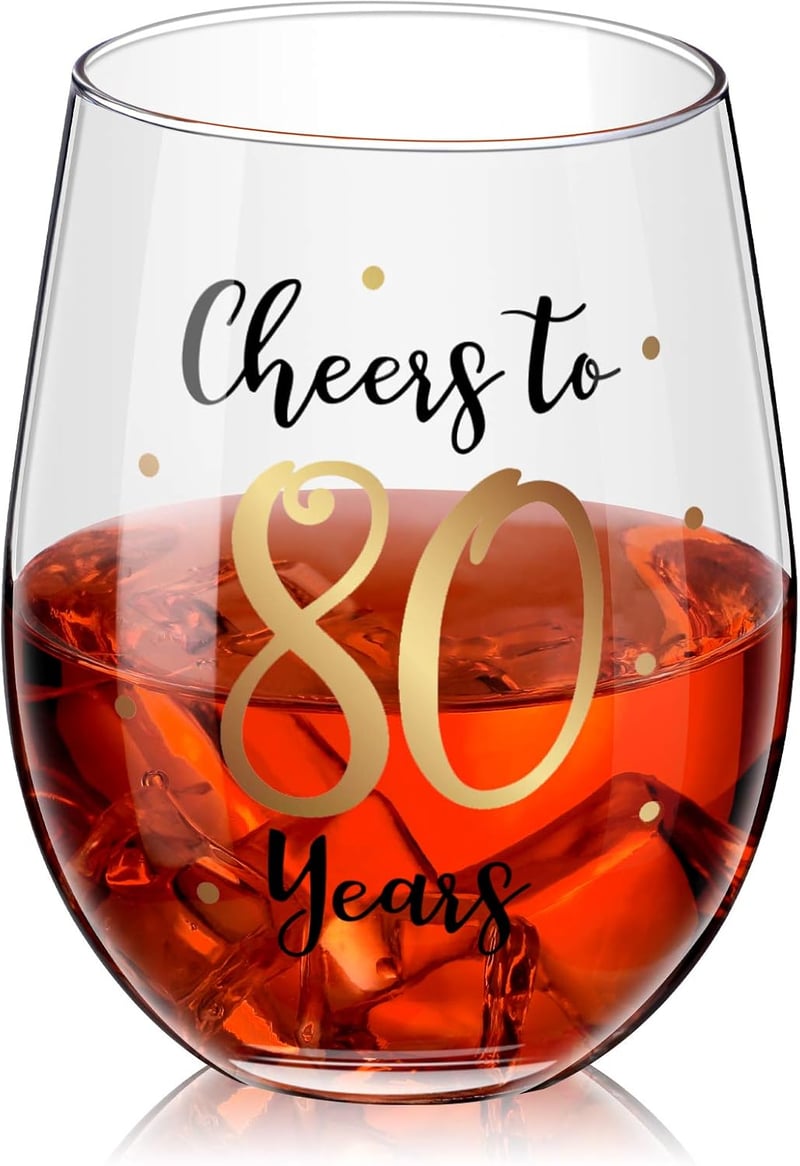 Birthday Stemless Wine Glass, 17 oz, 