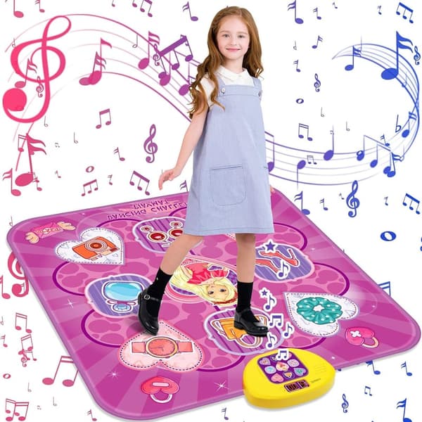 Dance Mat for Kids Ages 3-8 with LED Lights & 5 Game Modes