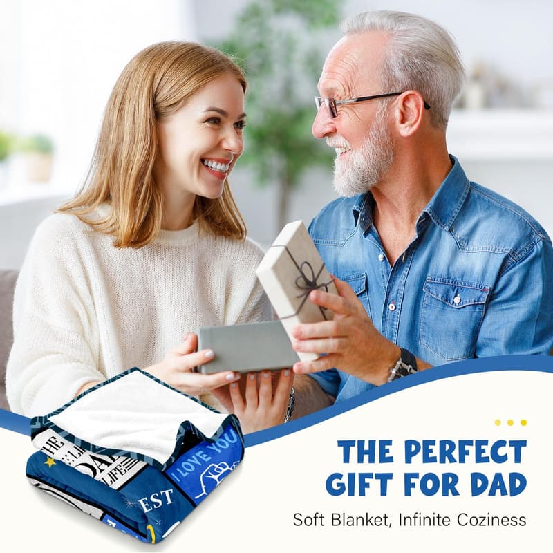 Dad Birthday Gift - Best Daddy Ever Blanket 50