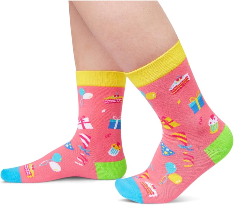 Birthday Socks for Kids 5-12 Years - 2 Pack Gift Set