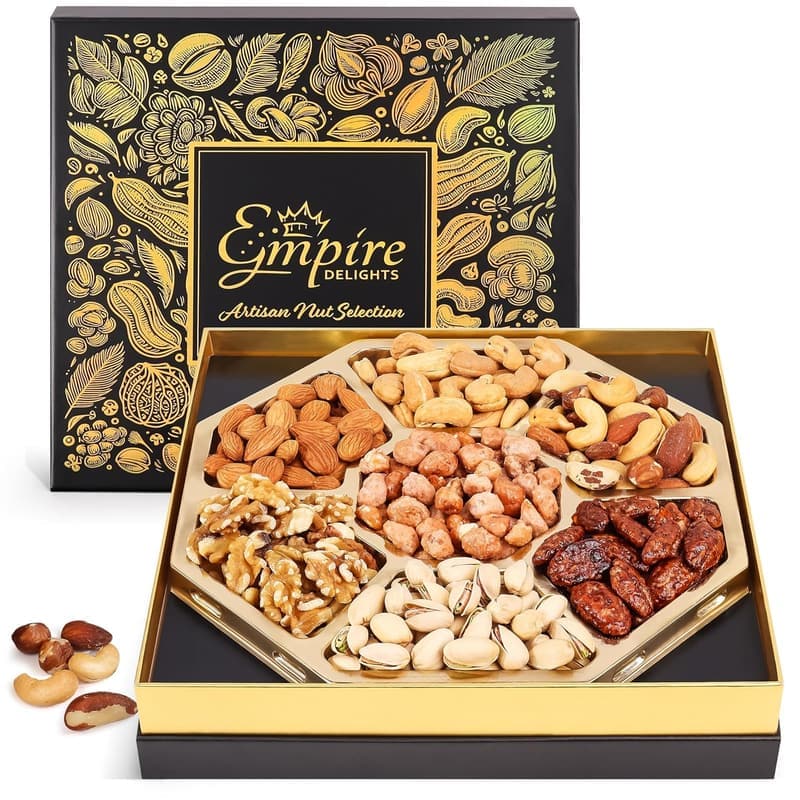 Gourmet Nut Gift Basket - Assorted Premium Nut Mix