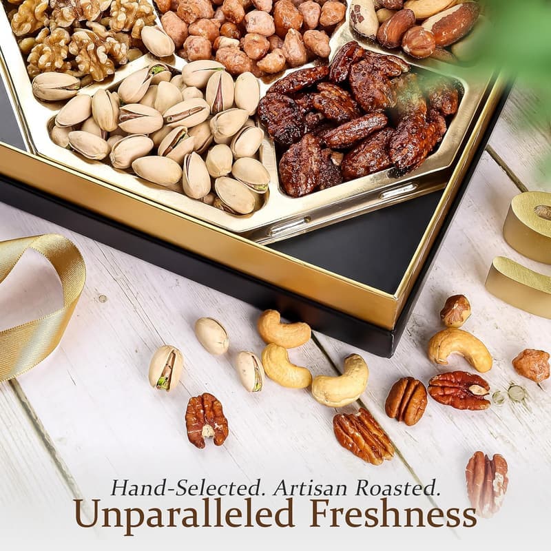 Gourmet Nut Gift Basket - Assorted Premium Nut Mix