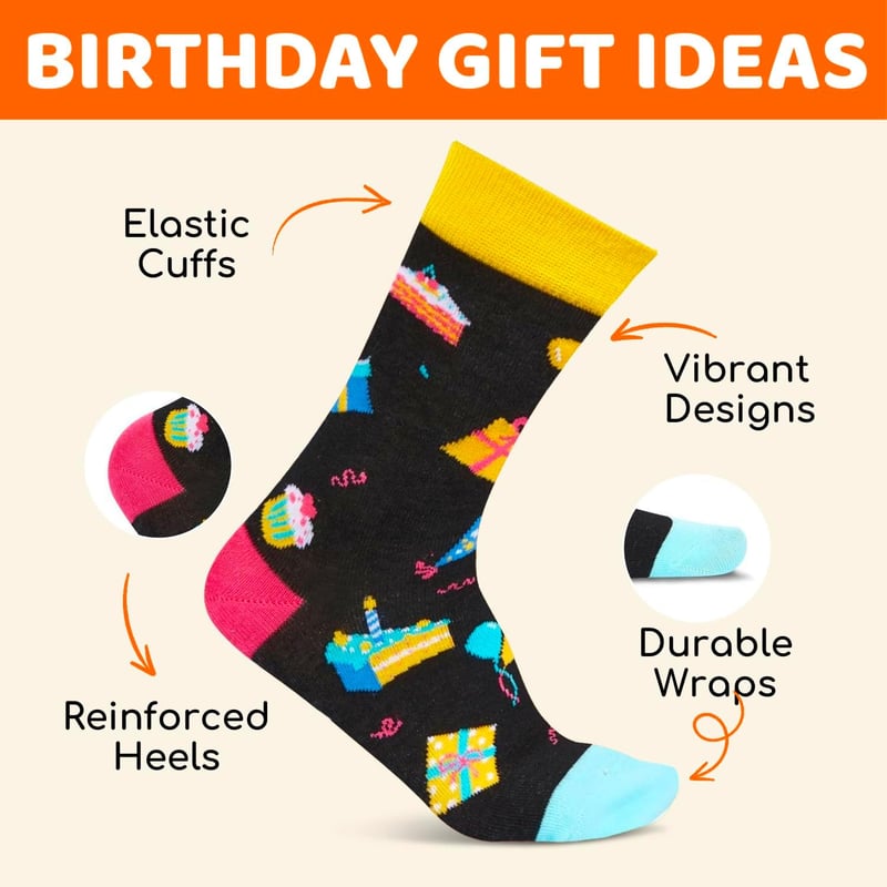 Tween Birthday Gift Socks for Kids Ages 5-12 - Gift Box Included