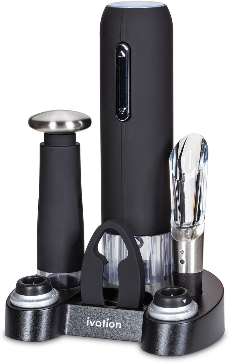 Wine Gift Set with Electric Opener, Aerator & Preserver