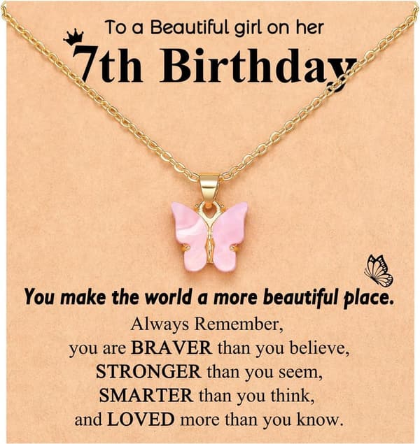 Birthday Butterfly Necklace - You Make the World Beautiful