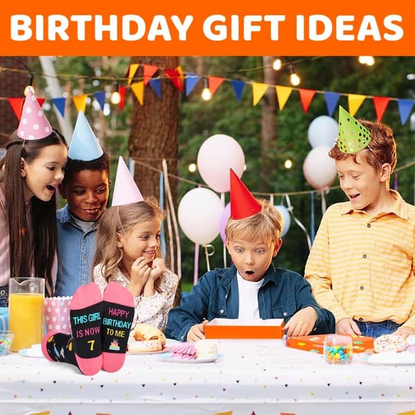 Birthday Socks for Girls Aged 6-12 - Fun Gift Idea