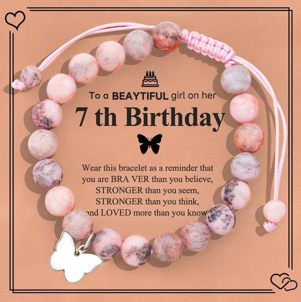 Butterfly Bracelets for 8-Year-Old Girls with Message Card