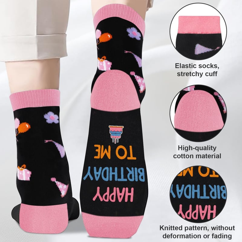 Birthday Gifts for Girls 5-12 - Fun Socks with Pop-Up Card