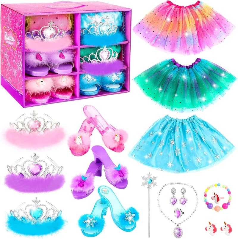 Girls' Dress Up Shoes Set - Unicorn, Mermaid & Ice Princess Themes