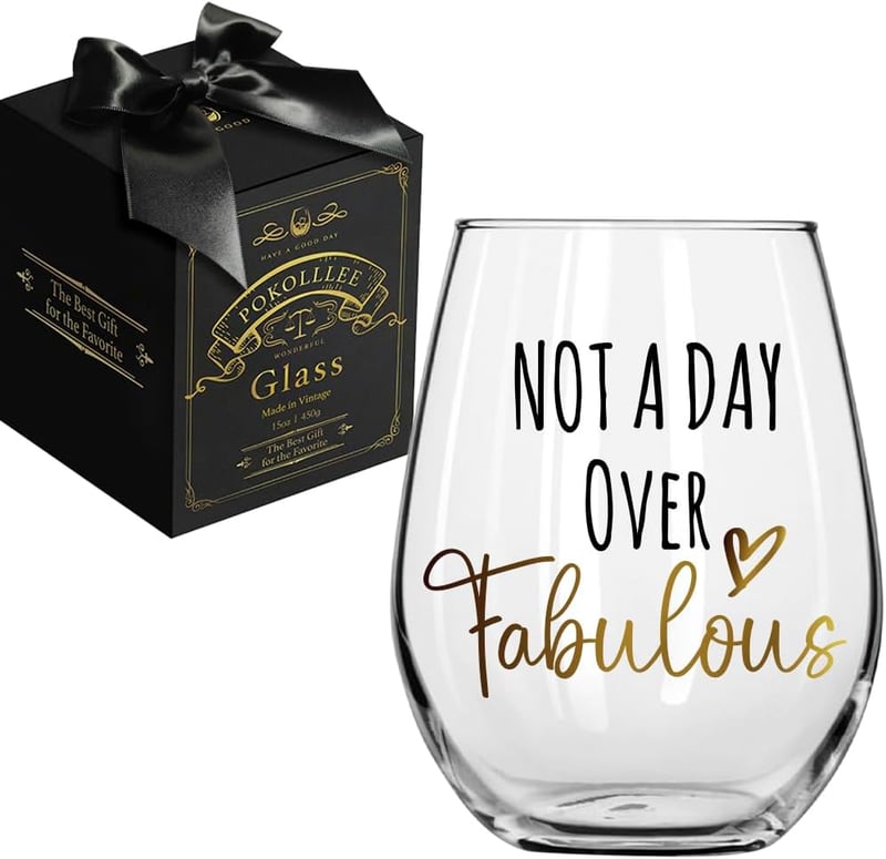 Funny Birthday Wine Glass Gift for Women
