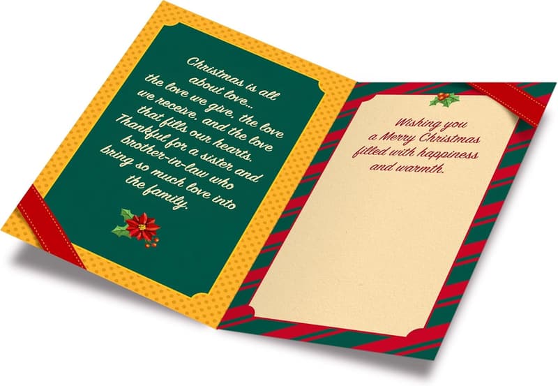 Christmas Card for Sister and Brother-in-Law - Eco-Friendly, 5x7.75 in