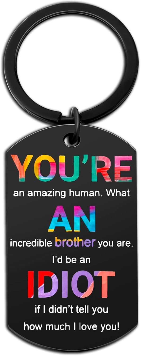 Sentimental Keychain Gift for Brother from Sister