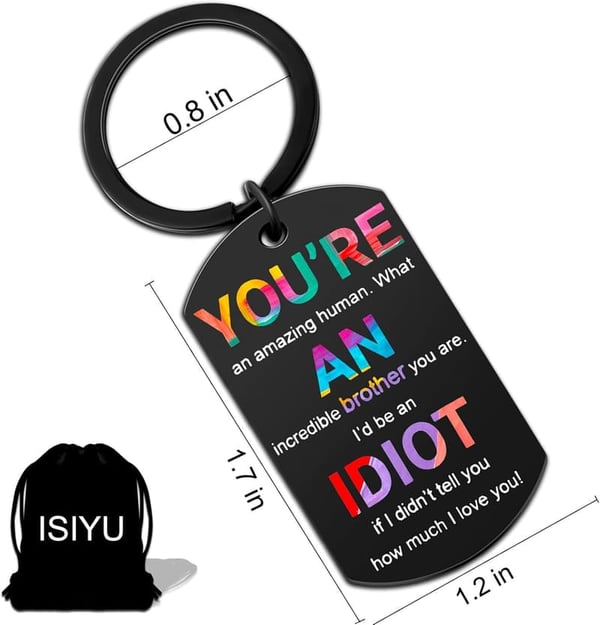 Sentimental Keychain Gift for Brother from Sister