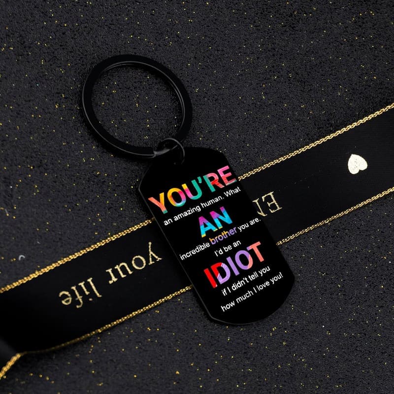 Sentimental Keychain Gift for Brother from Sister