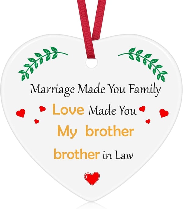Brother-in-Law Christmas Ornament - Ceramic Tree Decoration